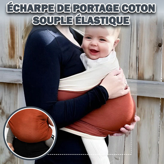 echarpe de portage bebe coton doux élastique souple