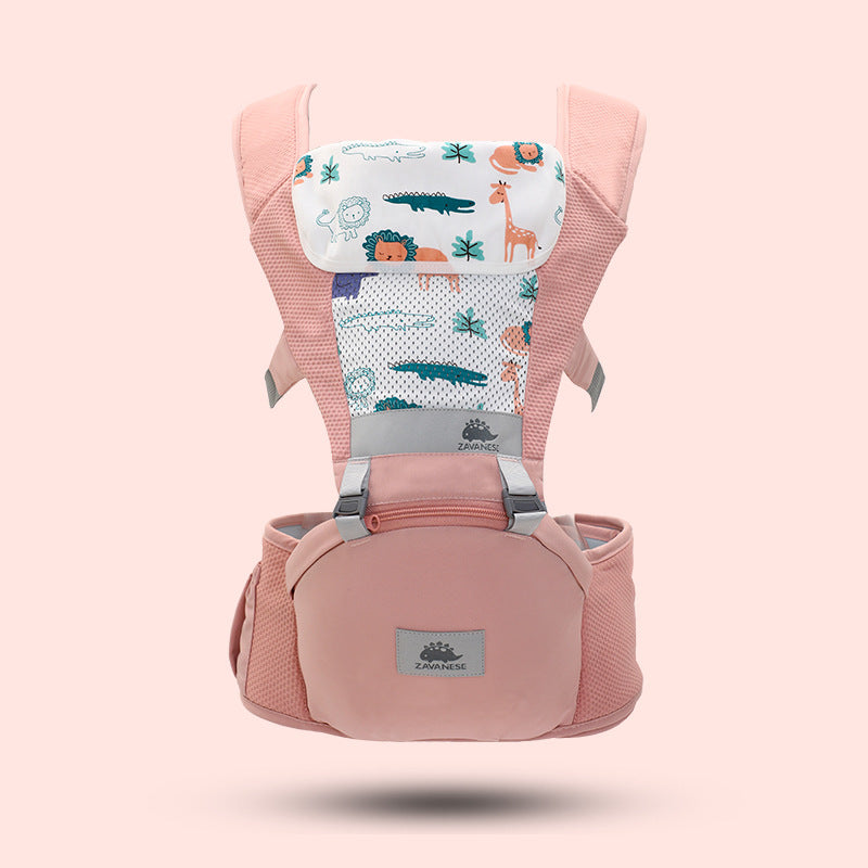 porte bebe hanche écharpe multifonctionnelle rose