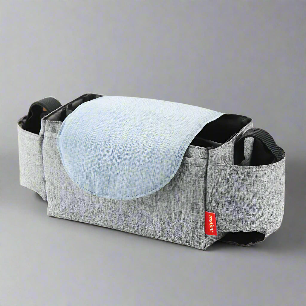 sac a langer porte bouteille universel gris