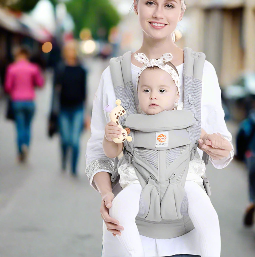 porte bébé gris position face au monde