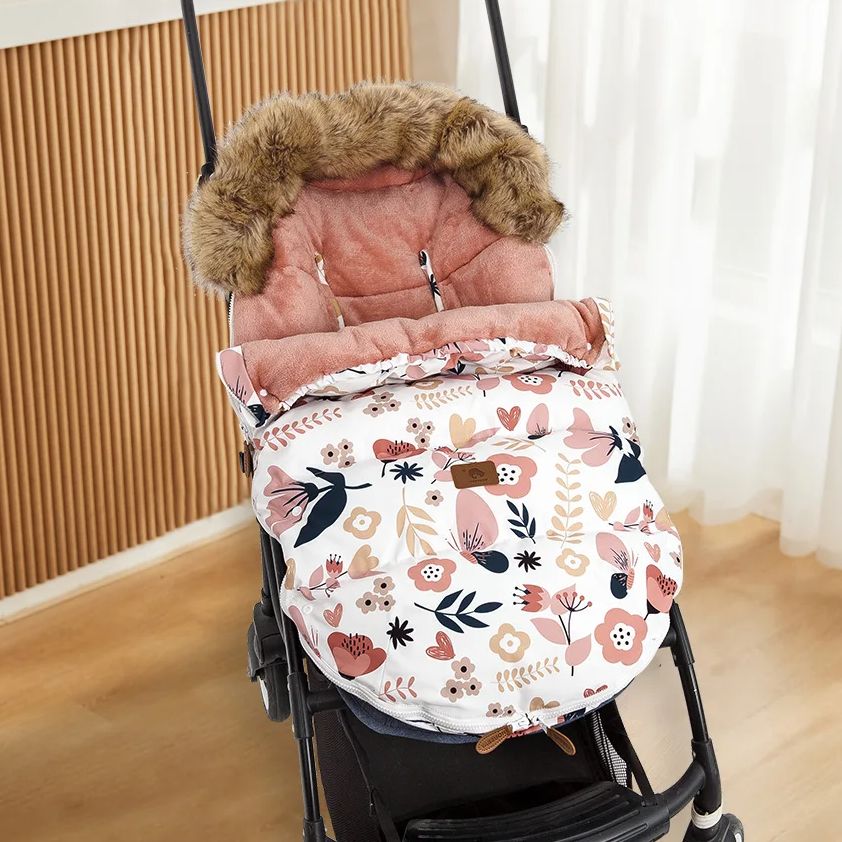 chanceliere bebe chanceliere chaude pour hiver rose col doublé
