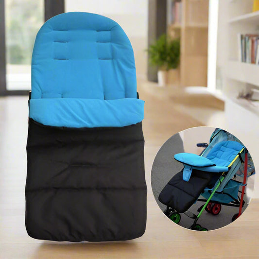 chanceliere bebe sac de couchage universel pour poussette bleu clair