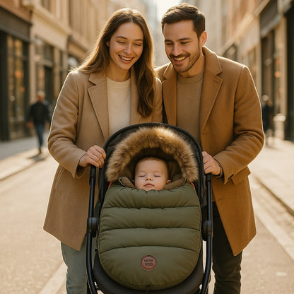chancelière pour poussette imperméable vert quatre saison