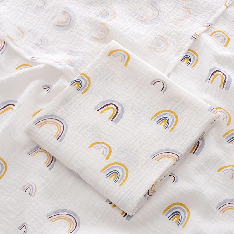 couverture bebe babys coton sécurisant blen