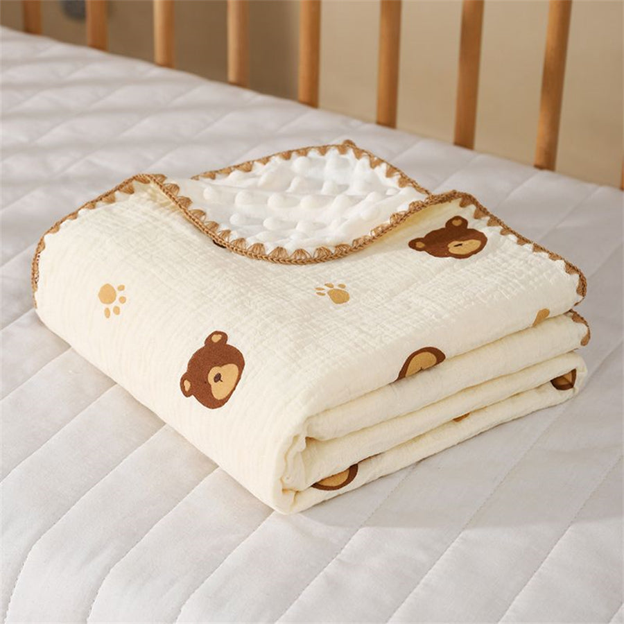 couverture bébé parababys unisexe motif pieds ours