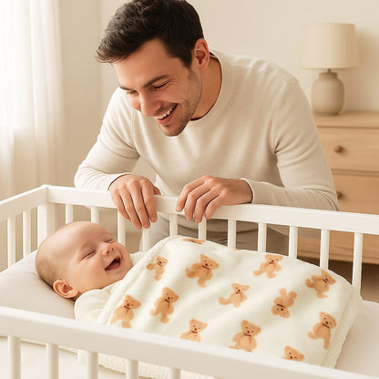 couverture bebe polaire beige création de routine