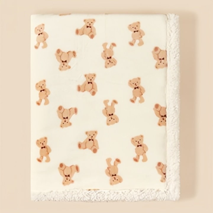 couverture bebe polaire beige lavage facile