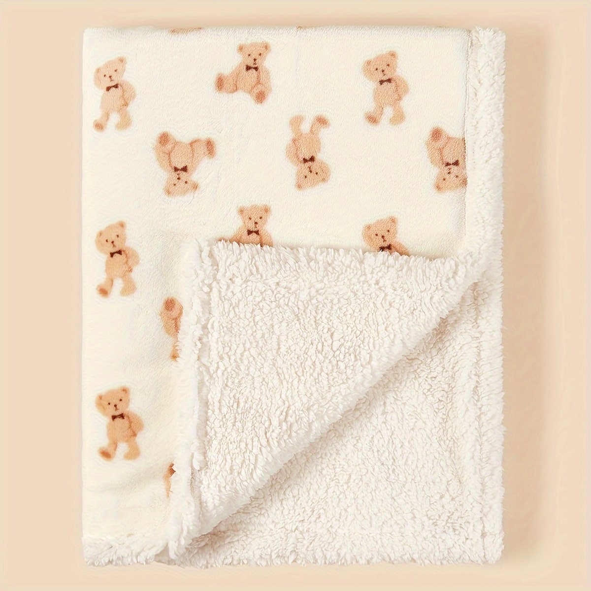couverture bebe polaire beige tapis de jeu