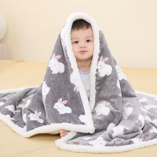 couverture bebe polaire polyvalent serviette douce