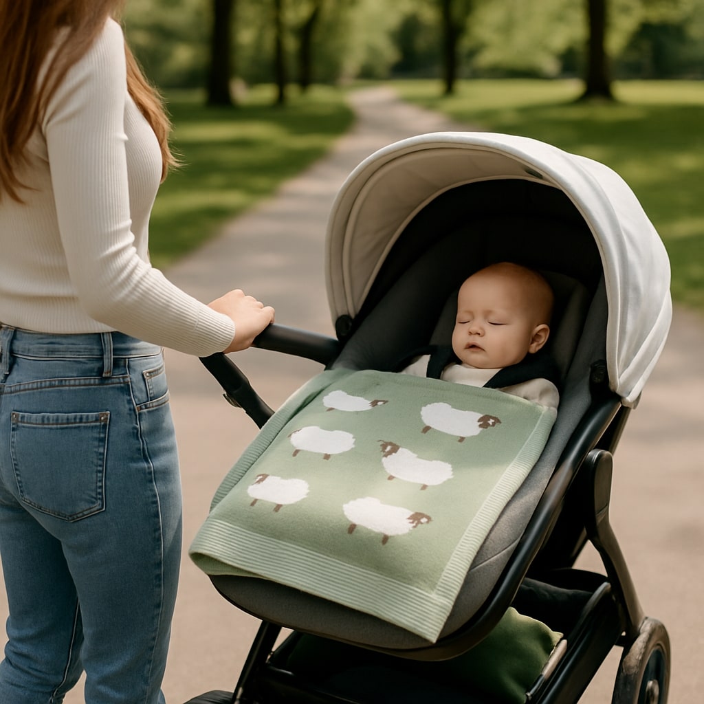couverture bebe tricotee pour nouveau-né vert clair 