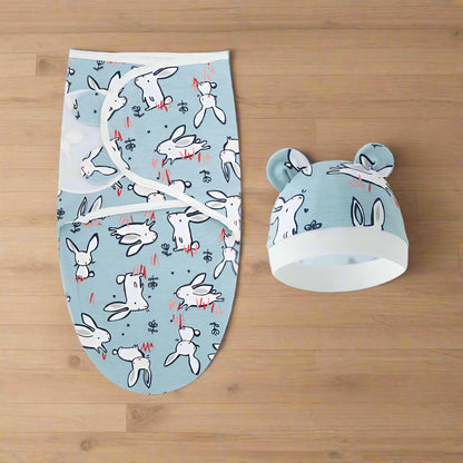 couverture emmaillotage bébé babys bleu unisexe