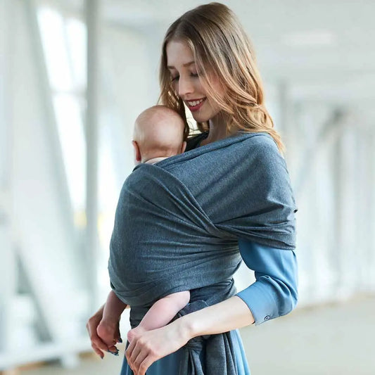 écharpe de portage babycarrier coton extenible gris