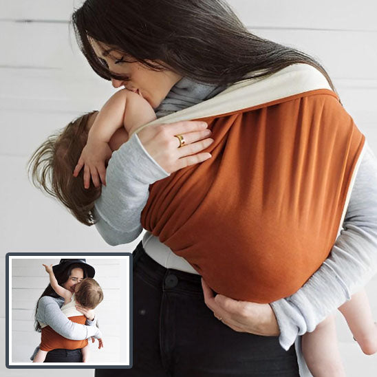 echarpe de portage  bebe coton doux élastique amour mère fille