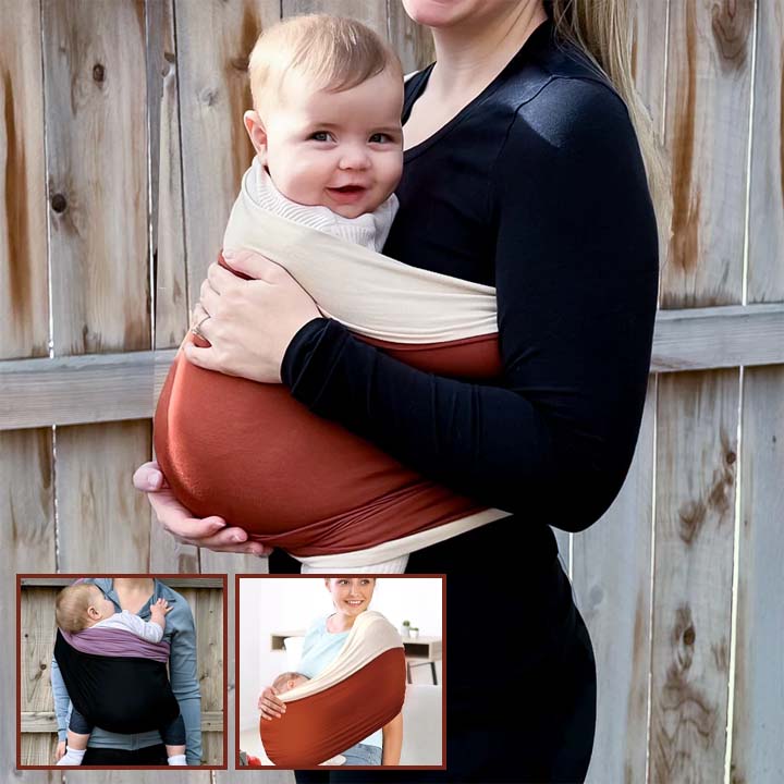 echarpe de portage  bebe coton doux élastique polyvalent