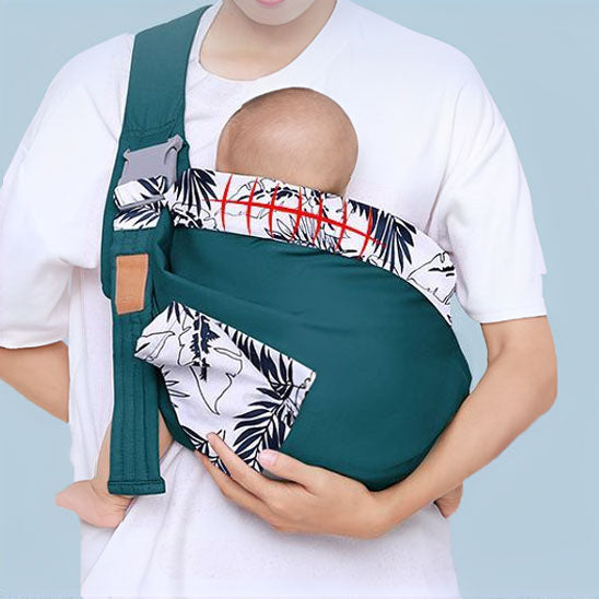 écharpe de portage bébé en tissu maillé electrolux  portage avant