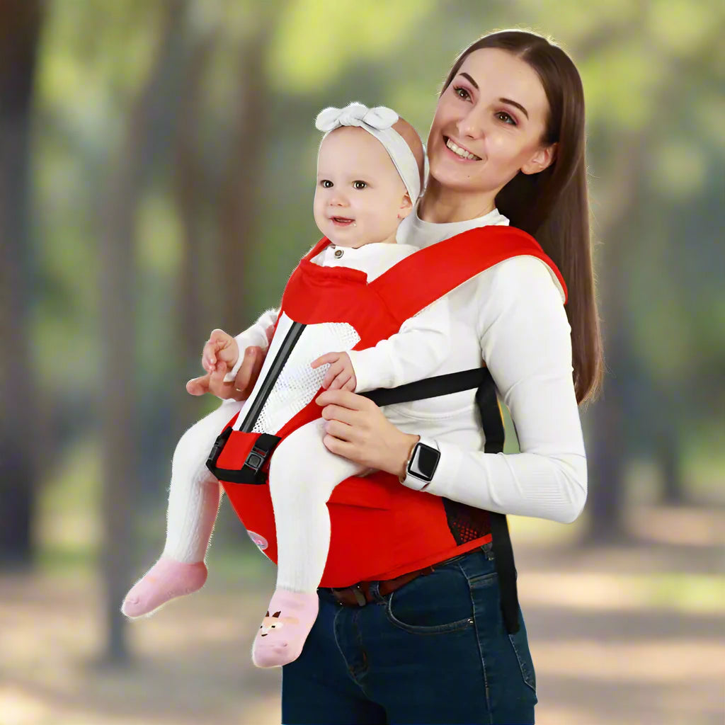 Kangourou pour bebe multifonctionnel rouge