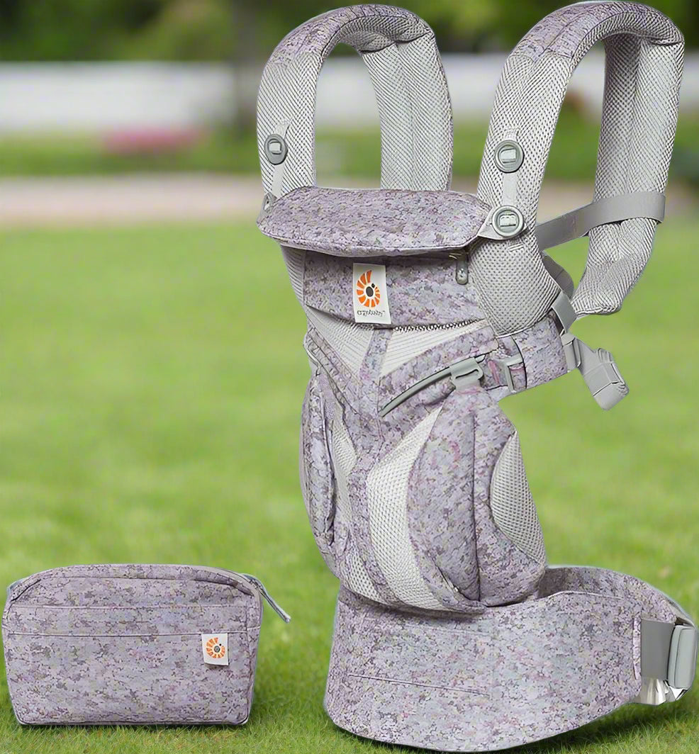 porte bébé breathabybag mauve lavande face à face avec pohette