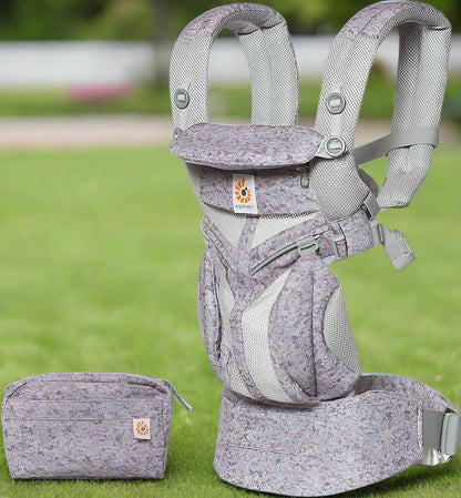 porte bébé breathabybag mauve lavande face à face avec pohette