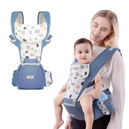 porte bebe hanche écharpe multifonctionnelle bleu