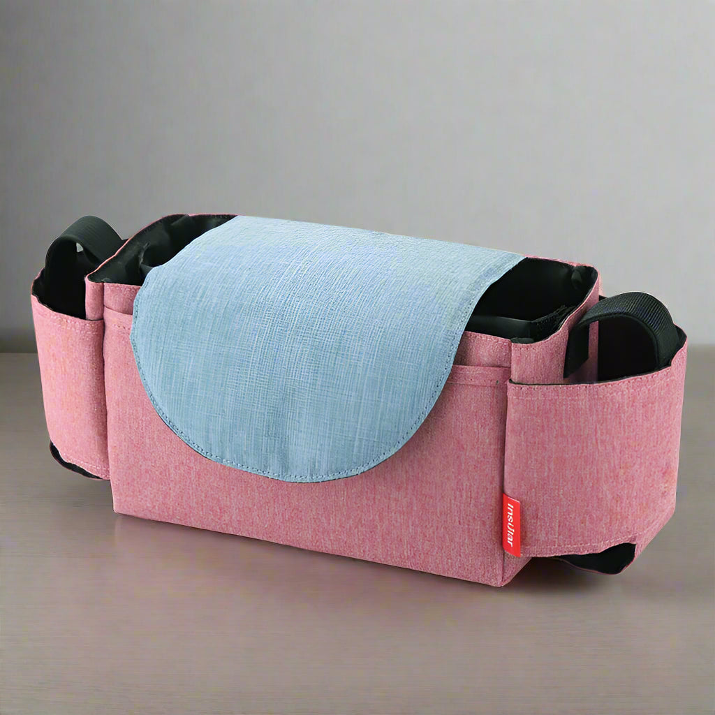 sac a langer porte bouteille universel rose