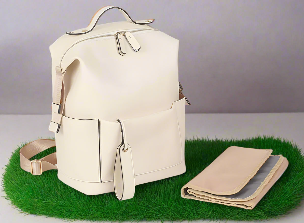 sac à langer sac à dos en cuir pu imperméable belge