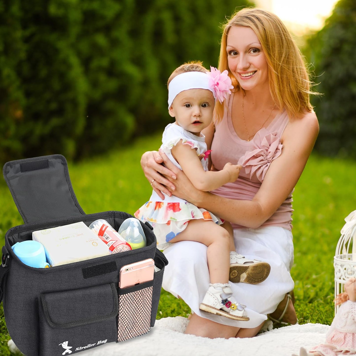 sac à langer universel pour bébé et maman au parc